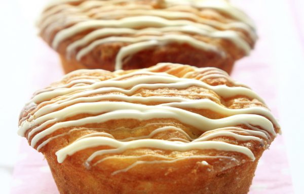 Muffin relleno de chocolate blanco