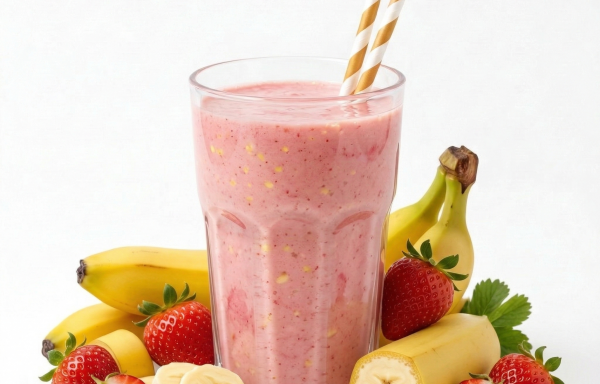 Batido de Fresa y Plátano