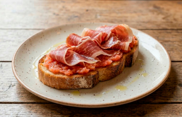Tostada de jamón ibérico con tomate
